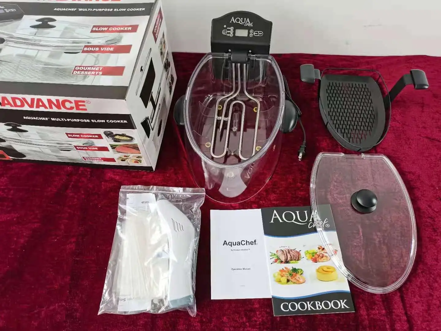 Плита Sous Vide, водяная духовка, мультиварка, емкость 8 л, 120 В-60 Гц-1200 Вт, четкость, цифровой светодиод + свежий вакуумный упаковщик, Wh