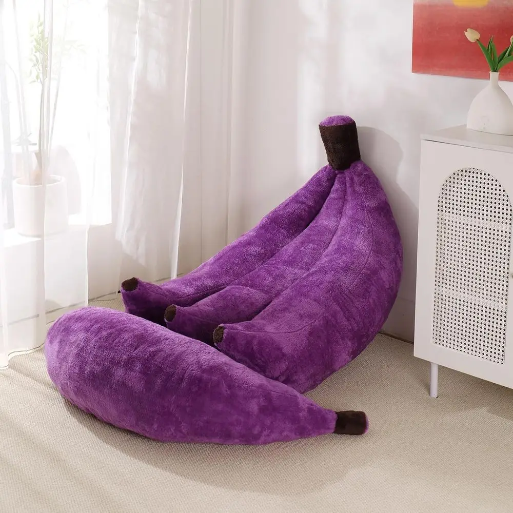 

Кресло-мешок Banana Bean Bag с оттоманкой, напольная кровать-софа с подставкой для ног, комфортный раскладной шезлонг для подростков и взрослых, плюшевый диван или кровать для спальни