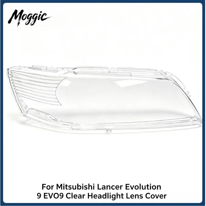 Moggic Car Headlight Lens Cover Anti-yellow PC Lamp Shell For Lancer Evolution 9 EVO9 Headlamp Replacement Housing