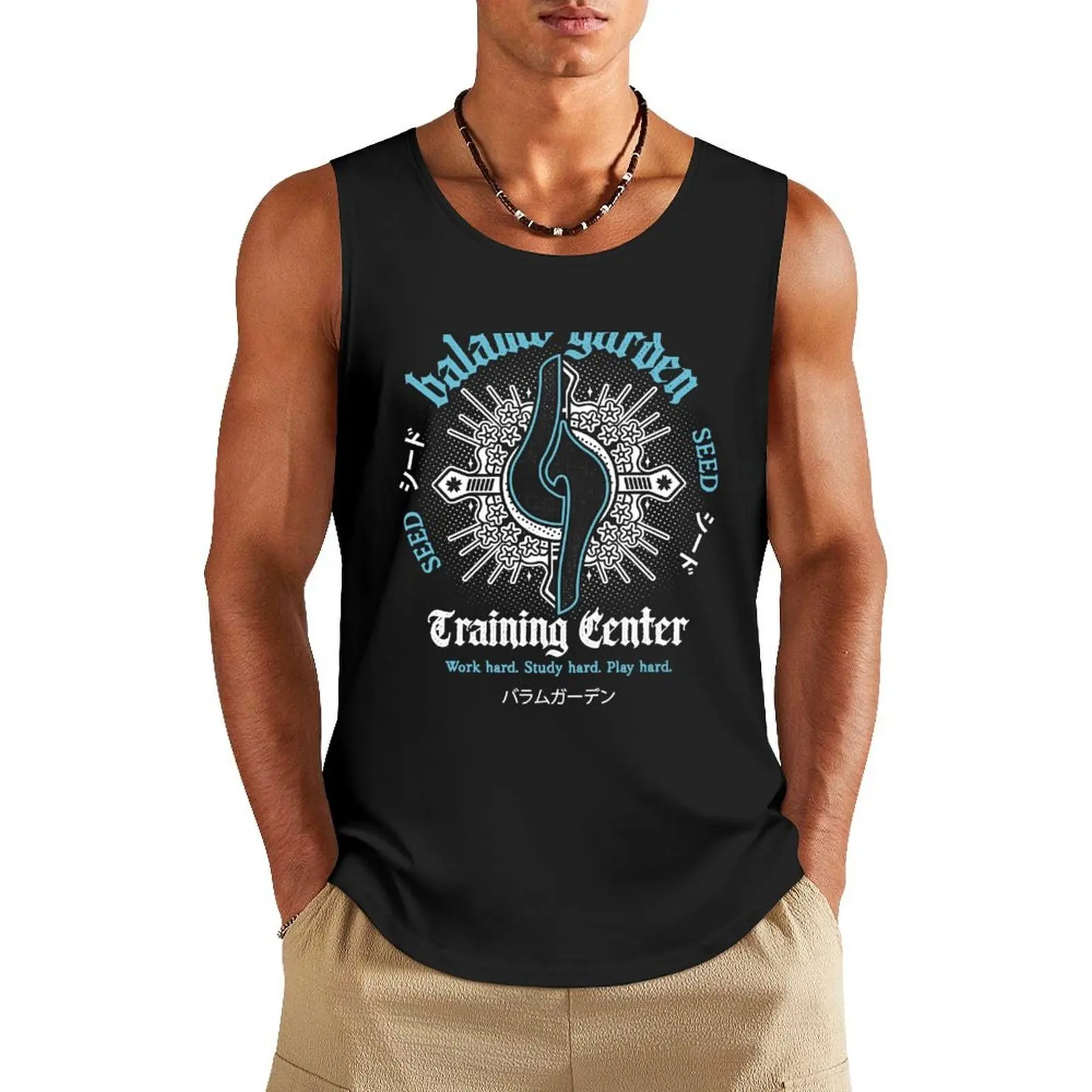 

Balamb Garden Training Center Emblem Tank Top vest men Men sleeveless tee man vest Men's gym articles