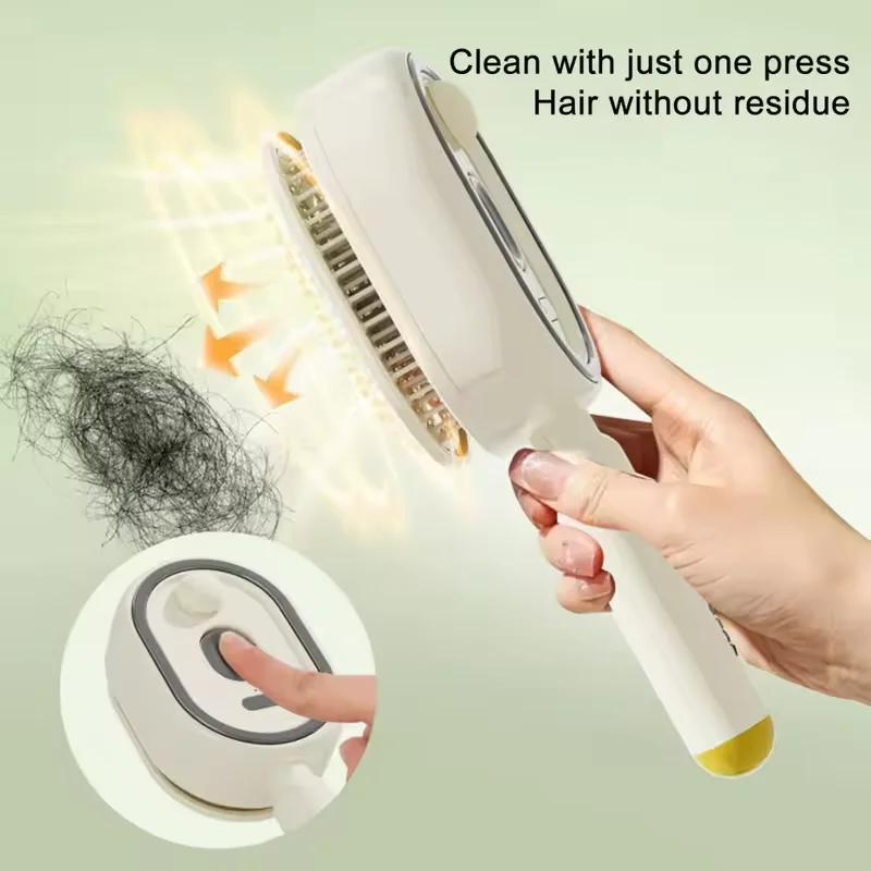 

Electric Spray Hair Brush 2-In-1 Misting Hair Brush with Water Spray Reduce Frizz Anti-Static Retractable Steam Massage Comb