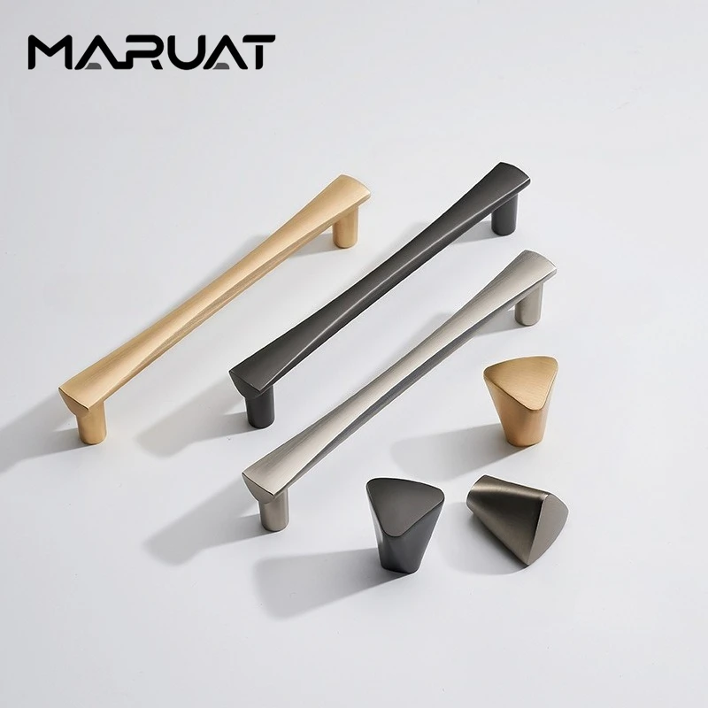 Kitchen Cupboard Knob Solid Zinc Alloy Brushed Cabinet Drawer Pull Closet Door Hardware European Fashion House Handle Decorative