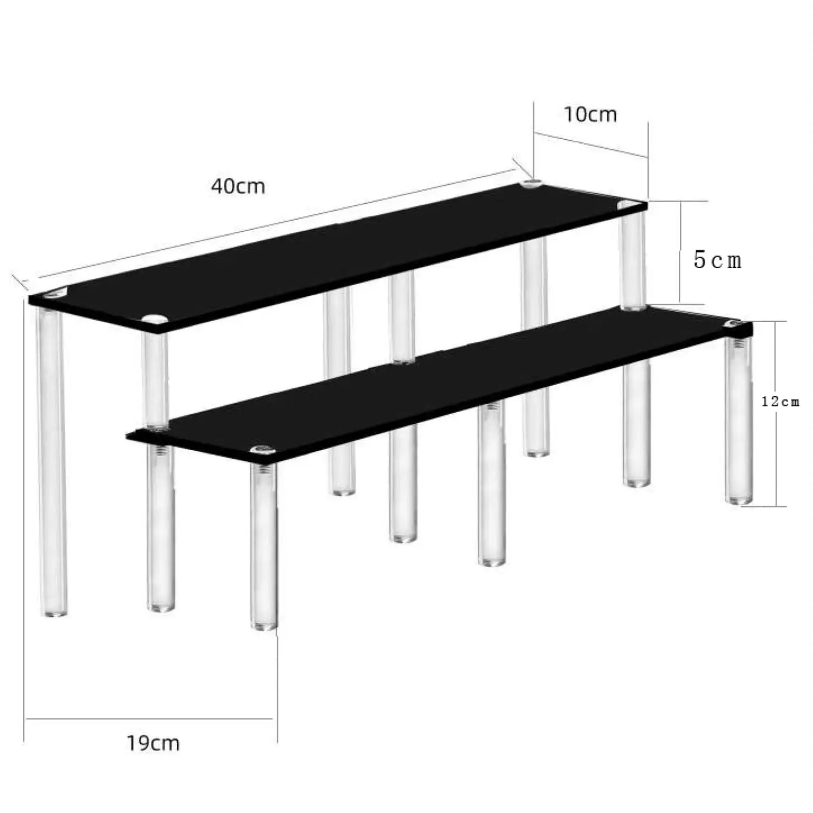 Acrylic Display Stand for Pop Figures  Desktop Organizer for Amiibo Doll clay figurine stand 3 Steps for Home Decoration