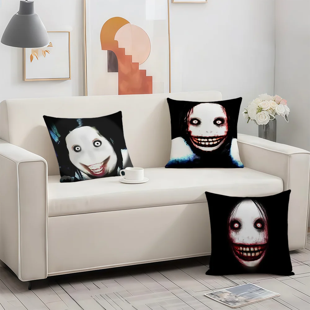 Creepypasta Jeff the Killer cushion cover Birthday Anniversary Gifts Double Sided Printed Zipper Cushion Cover Soft Skin Bedding