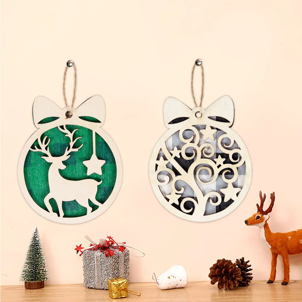 Wooden Christmas Tree Pendants,Home Decorations