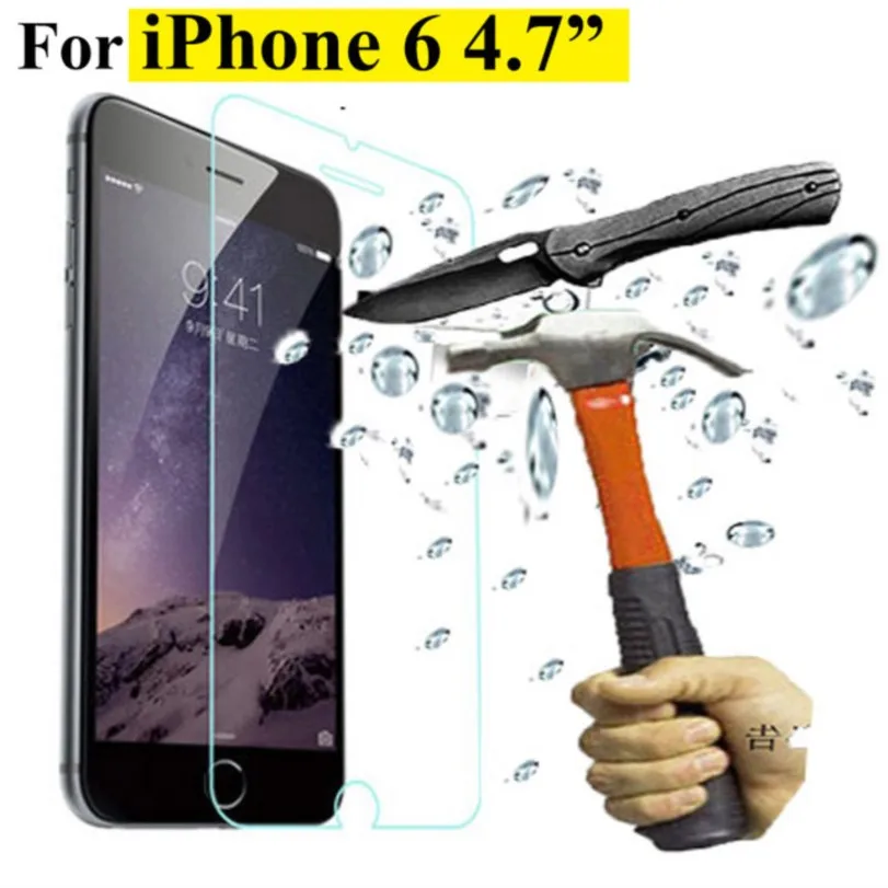 Trempe verre de film de protection pour pour iphone 6 6 s 4.7 0.3mm trempr laminage trempe membrane de verre livraison gratuite