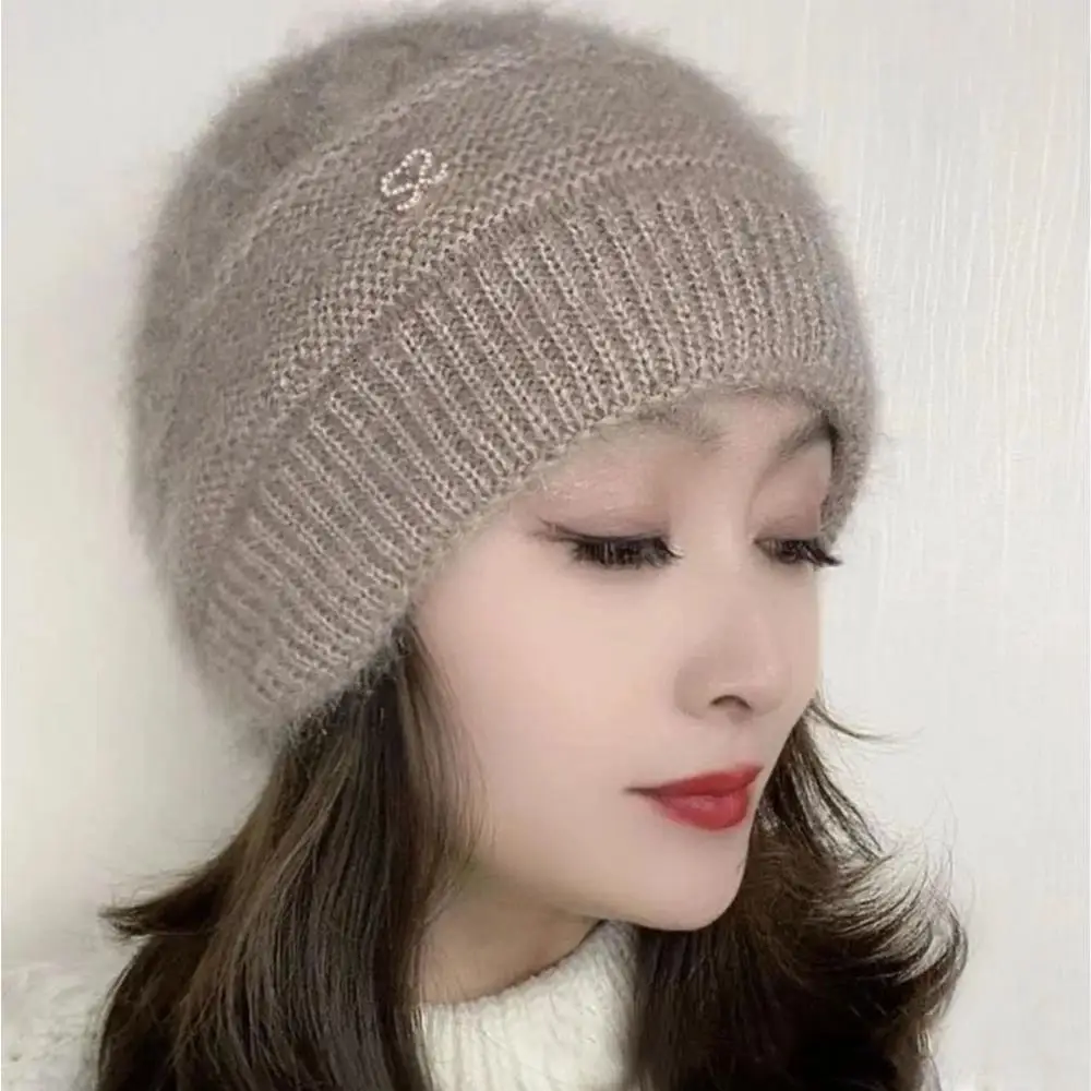 Quente proteção de orelha chapéu de inverno feminino alta elasticidade gorro chapéus inverno streetwear chapéu de malha feminino casual mais quente boné