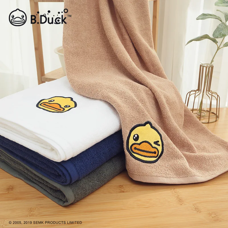 

B.Duck Cotton Soft Thickened Class A Baby Cartoon Wrapped Quilt Children's Towel Cartoon Bath Towel Washcloth Fast Absorbent