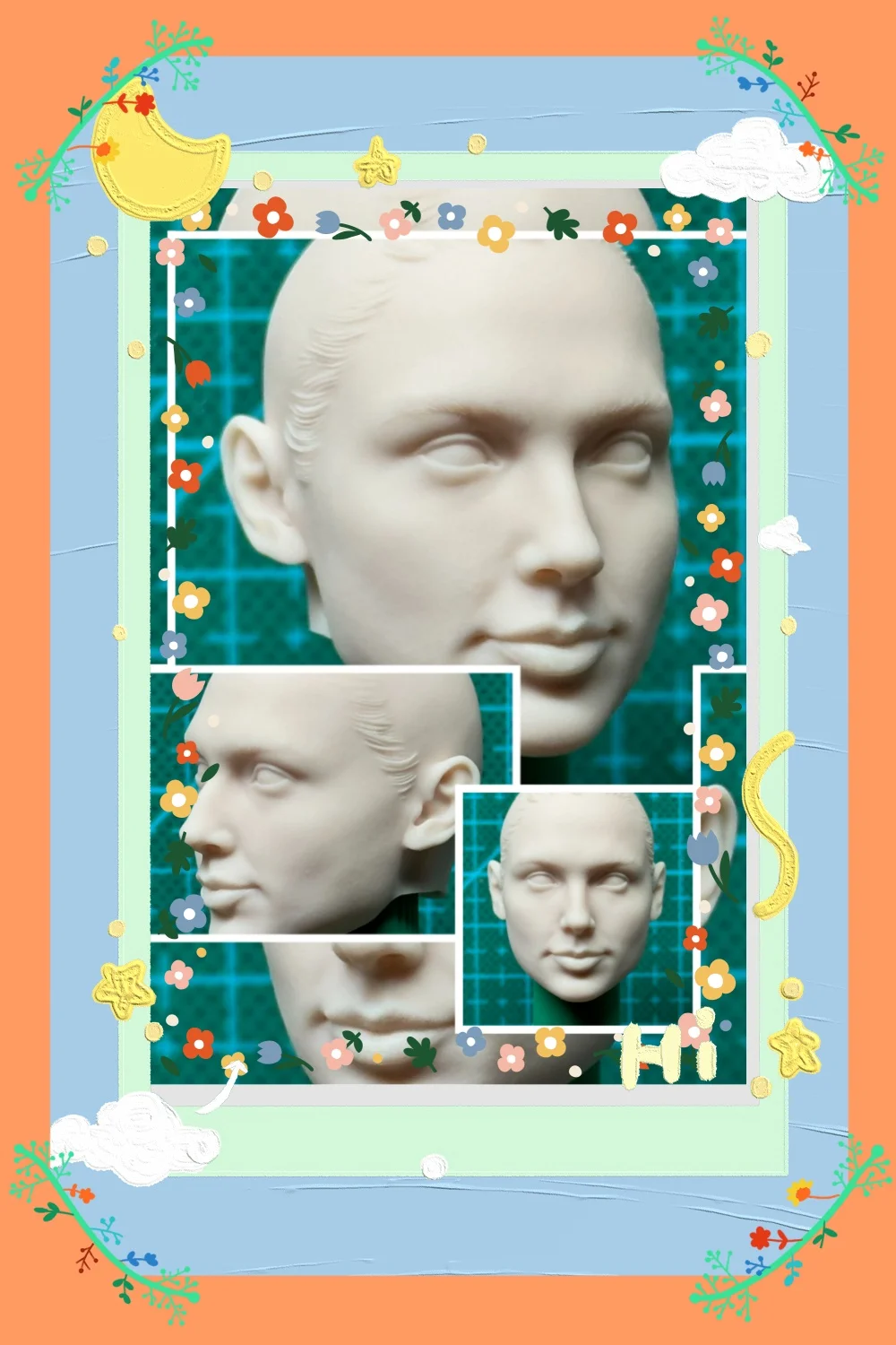 In Stock 1/6 Scale Classic Movie Superhero Actor Gal Gadot Unpainted Female Head Carving Model Fit 12inchs Action Figure Body