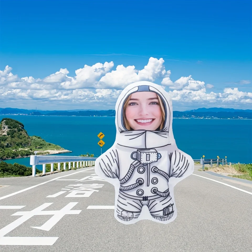 Custom Astronaut Personalized Short Plush Pillow Hand Washable Classic Versatile Sofa Cushion Home Decor Gift