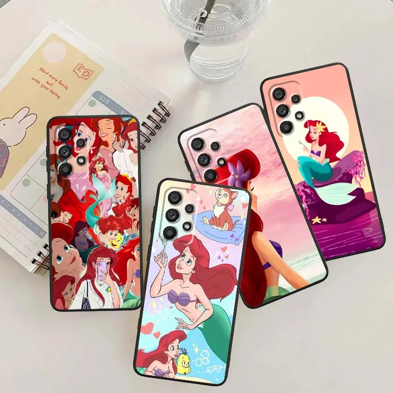 

Disney Cute The Little Mermaid For Samsung A42 A41 A35 A34 A33 A32 A25 A24 A23 A21s A04 A03 Note 20 Ultra 5G Black Phone Case