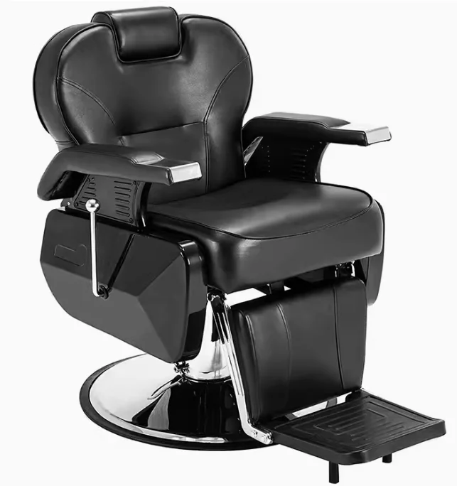 

Wholesale Antique Heavy Hydraulic Man Barber Chair Salon Furniture Contemporary Pu Leather 70 Luxury Salon Furniture Set
