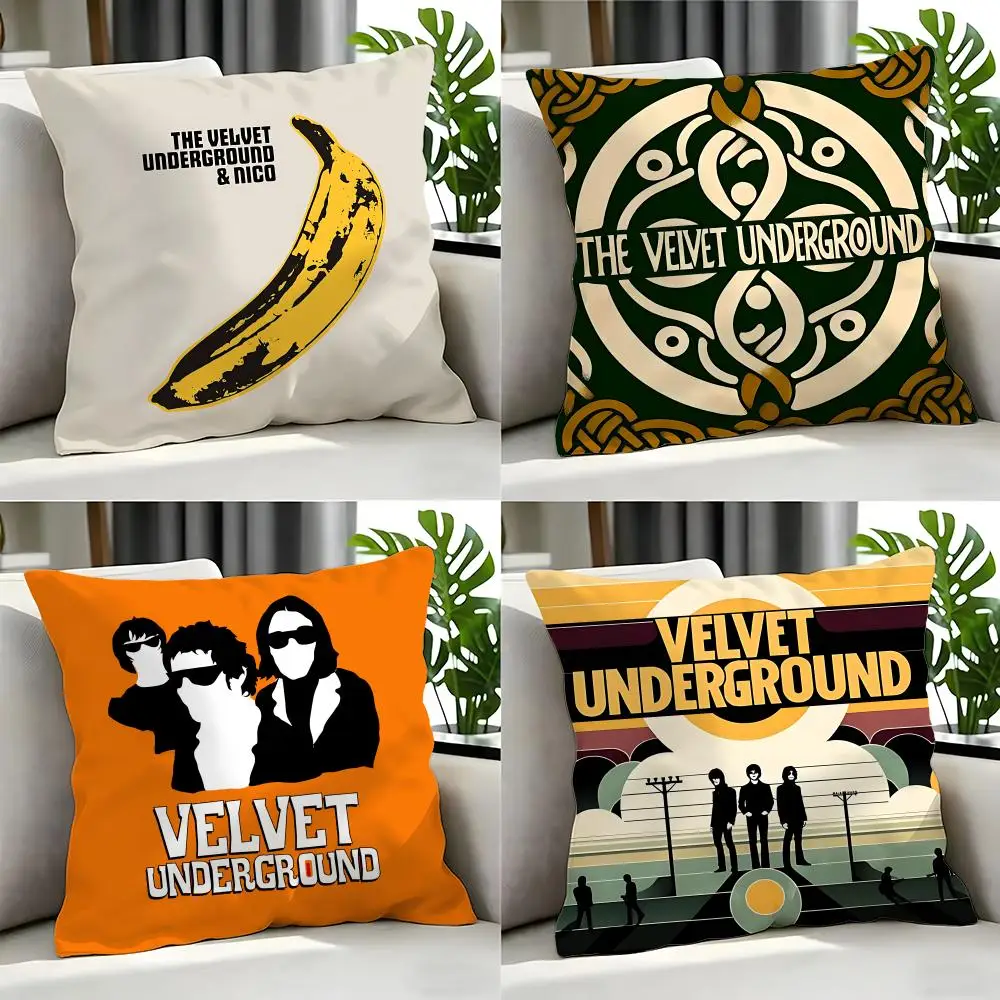 rock The Velvet Underground Cushion Cover Cushion Cover Set 4Pcs 50x50 45x45 40x40 Pillowcase Decorative Sofa Home Decor