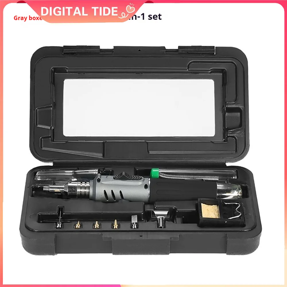 

Butane Gas Soldering Iron Kit 10 In 1 Automatic Ignition Welding Torch Tool Portable Cordless Gas Soldering Iron Pen Set