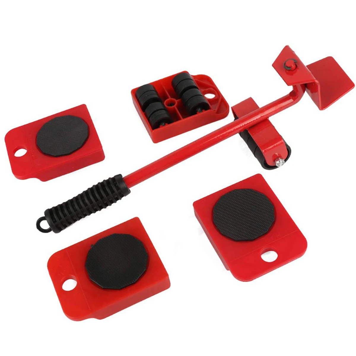 Effortless Furniture Moving Helper Set Heavy Duty Lifting Bar Wheeled Sliders Mover Tool for Large Furniture & Home Appliances
