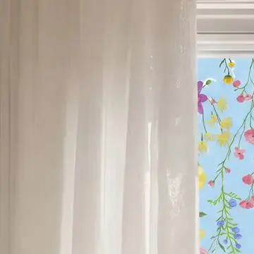 Wildflower Window Clings Compatible with Clear Glass Surfaces for Temporary For Home and Business Interior Styling