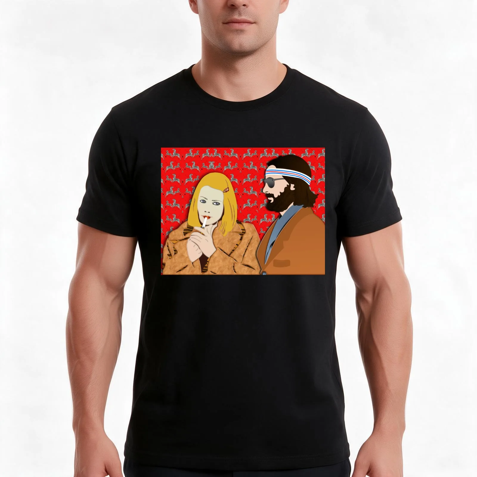 MARGOT AND RICHIE T-Shirt, Summer Casual Cotton Tee, Oversized Streetwear Tops, Vintage Graphic Print, Loose Fit Short Sleeve