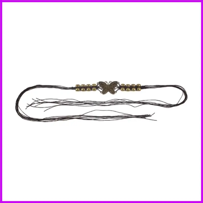 

Adjustable Butterfly Waistband Hat Decoration Plastic Decorative Hat Band Woven Rope For Women Men Straw Waist Accessory