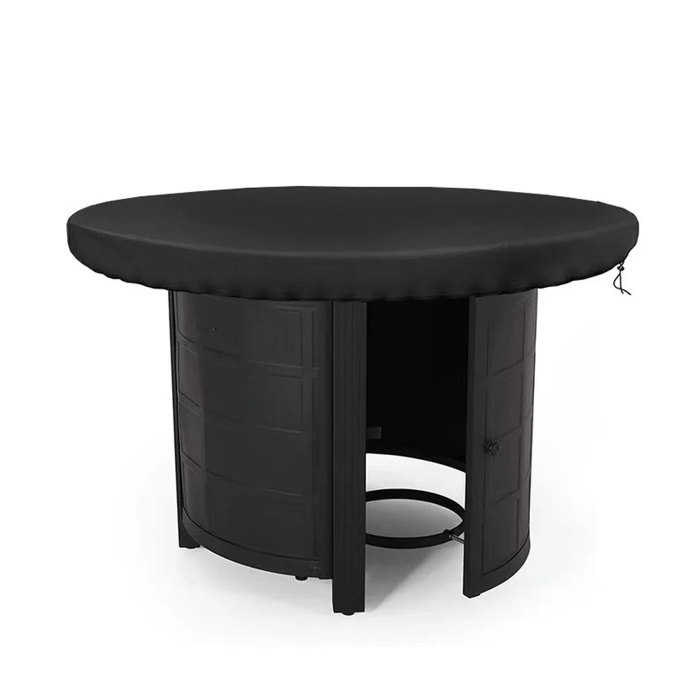 For Outdoor Fireplace Cover Nordic Style 210D Polyester Dust and Weather Protection Fire Cover Black 80cm 100cm
