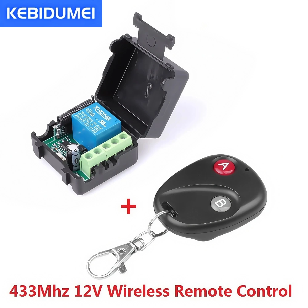 DC 12V 433Mhz RF Wireless Remote Control Switch 10A Relay Receiver Module On Off Transmitter For LED Access Door System