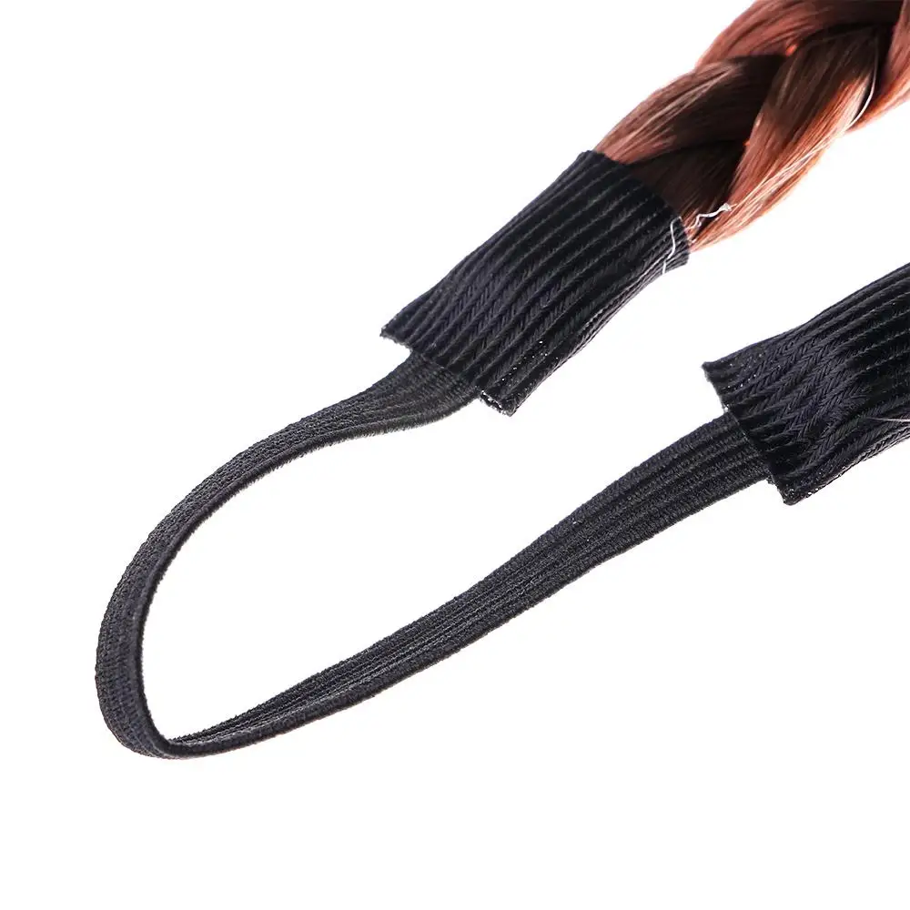 Vintage Fashion Hair Accessories Women Elastic Headwear Braided Headband Synthetic Wig Hair Bands Twisted Wig Headband