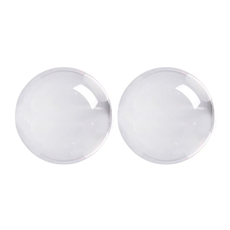 2X Transparent Color Glass Crystal Ball Healing Sphere Photography Props Ball Decor 30Mm