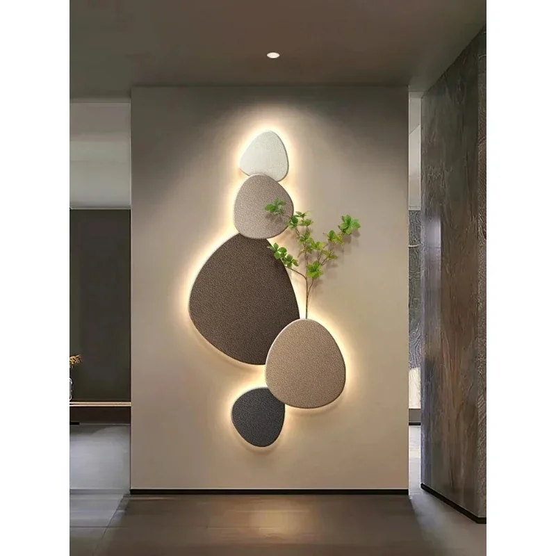 

New Style Living Room Wall Lamp Porch Decorative Painting Wall Lights Green Plant Mural Corridor Aisle Painting Wall Lamp Plug