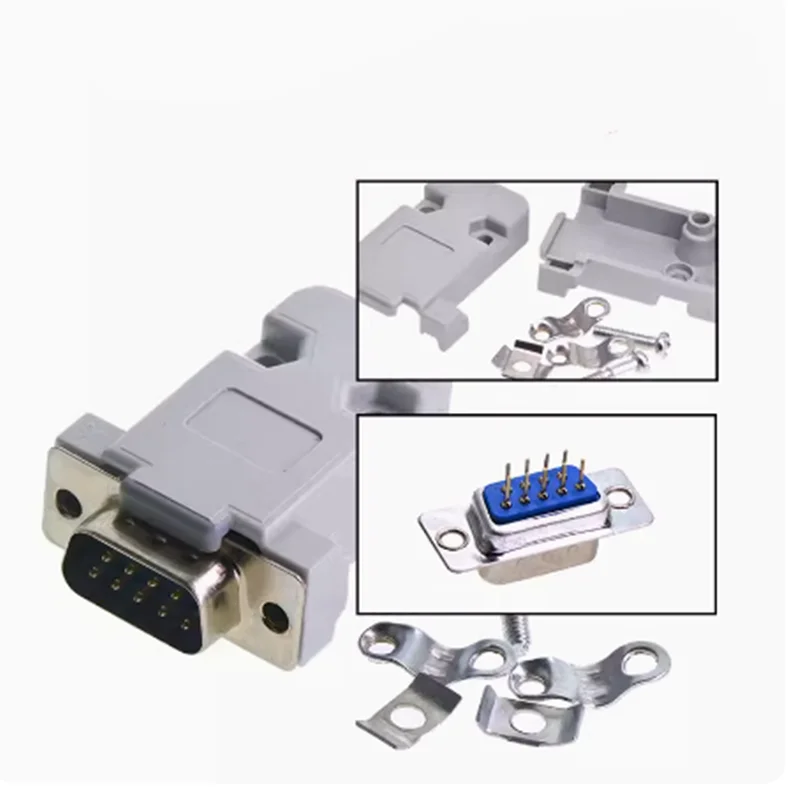 5sets DB9 RS232 9Pin Female Male Connector RS232 COM Adapter With Plastic Case DIY