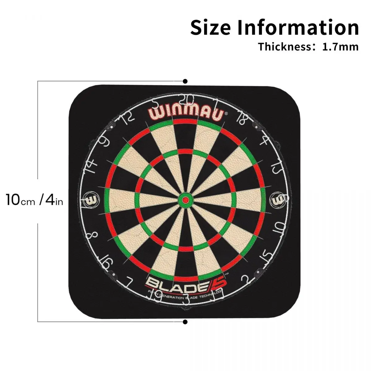 Winmau Blade 5 Dartboard Coasters Kitchen Placemats Waterproof Insulation Cup Coffee Mat For Home Tableware Pads Set of 4