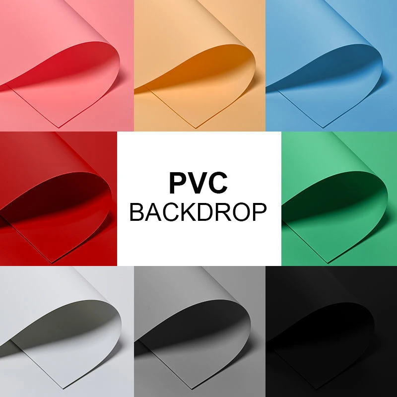 60x130cm Matt PVC Photographic Backdrops Dualsided 8Colors Frosted Background Board Professional Shooting Props for Photo Studio