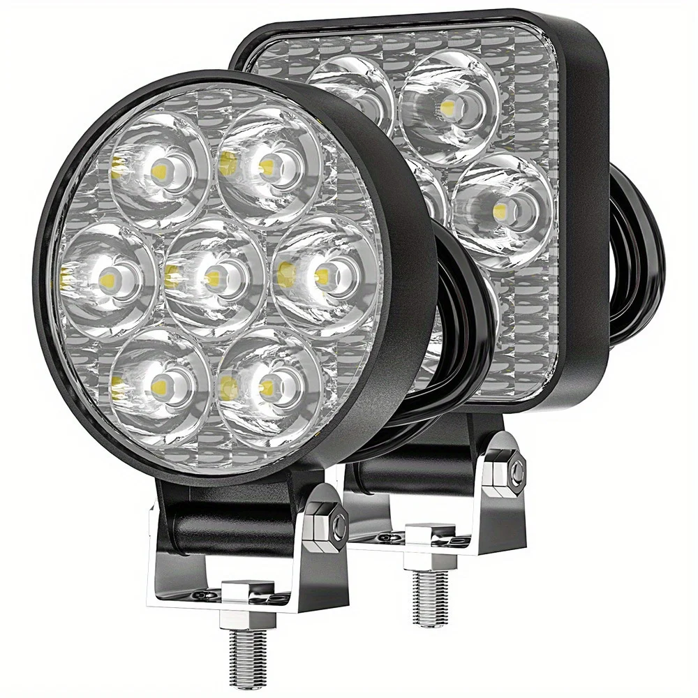 4/2PC 12-24V 7LED Mini Quadratische LED Arbeit Licht Off Road Hilfs Modifizierte Scheinwerfer Strahler flut Spot Lampe für Auto Lkw SUV – Detail 3