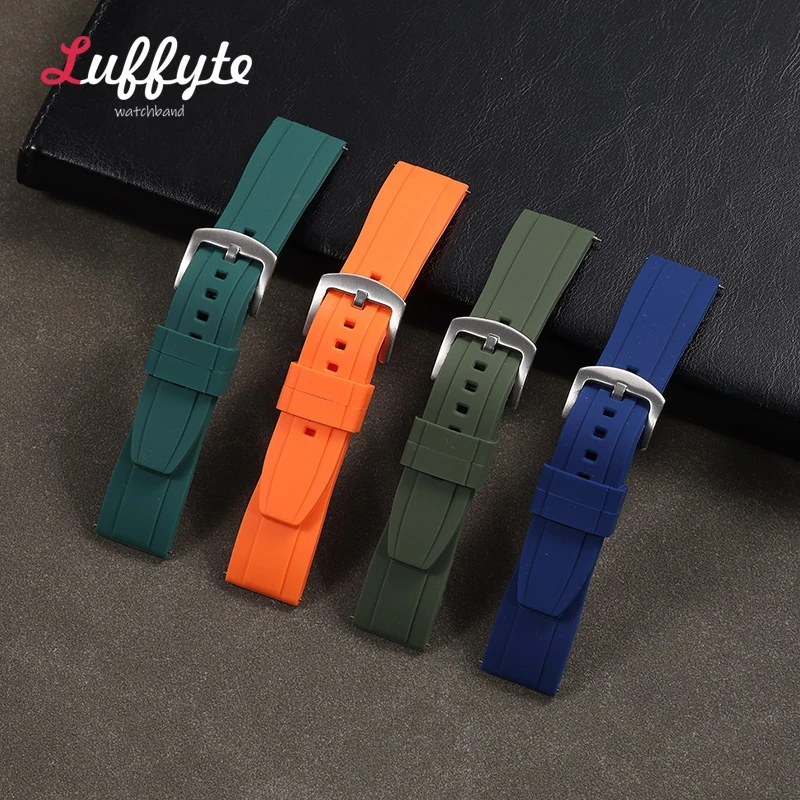 Silicone Men\'s and Women\'s Sports Watch Bracelet 20mm 22mm Fashion Watchband Accessories