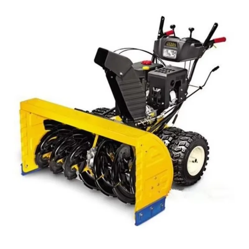 High-efficiency electric hand-step snow thrower, new double snow plow, snow removal motor