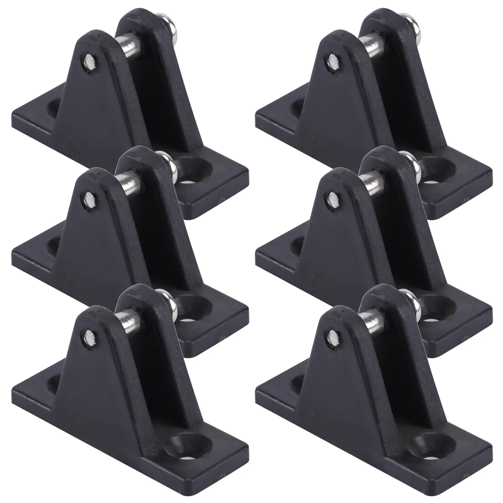 6Pcs Marine Grade Nylon Bimini Top Mounting Hardware Boat Canopy Deck Mount Hinge Kit Sunshade Top Bracket Accessories for Yacht