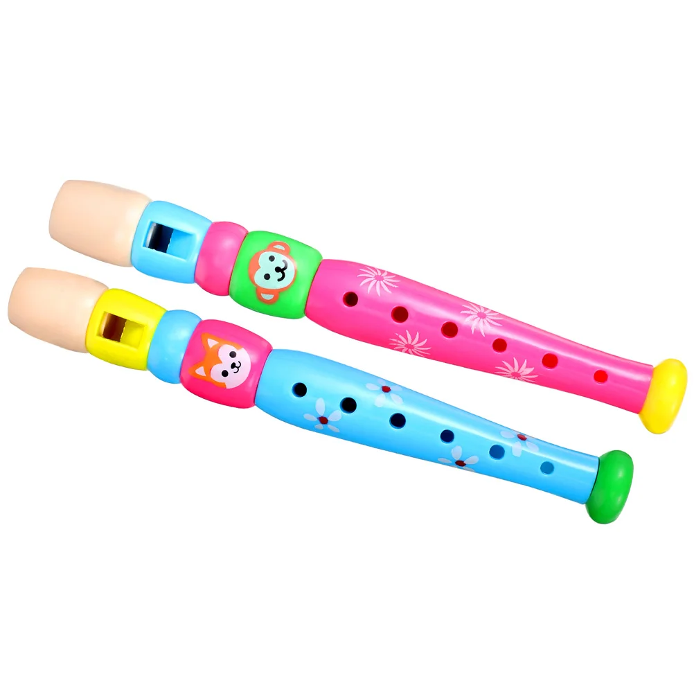 

2 Pcs Six-hole Clarinet Beginner Practice Flute Children Recorder Music Wind Instrument Gift for Plastic