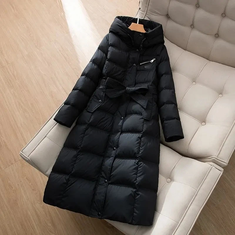 Cotton Jacket Women's Mid Length Winter New Stylish And Slimming Look, Knee Length Thick And Warm Cotton Jacket