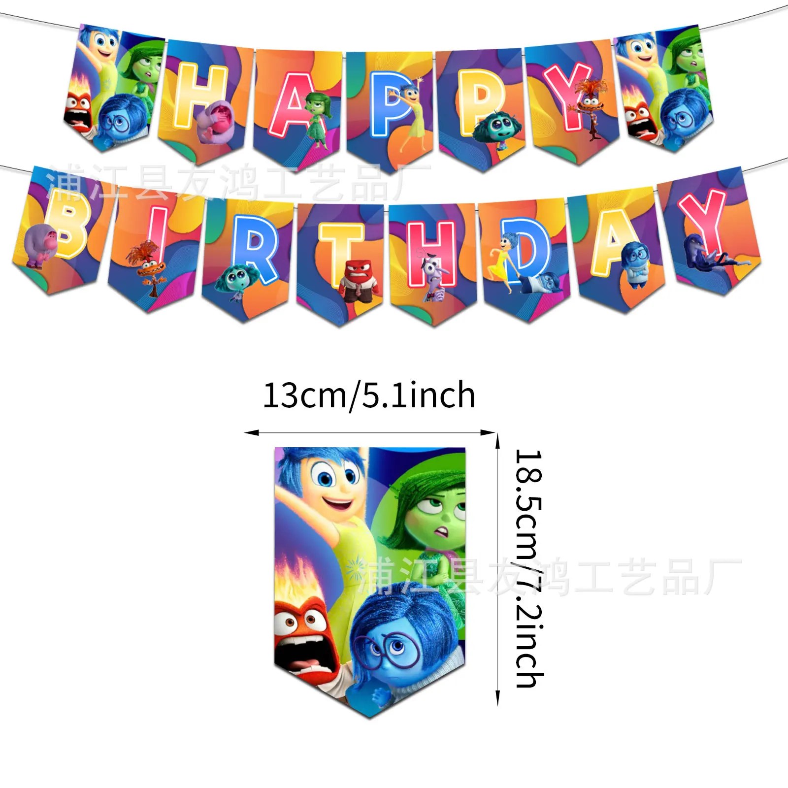 Disney Inside Out 2 Birthday Decorations Joy Cartoon Anime Party Balloons Tableware Plate Napkin Banner Decor For Children