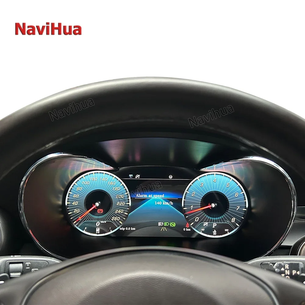 Navihua New Arrival 12.3 inch LCD Car Instrument Support Auto Speedometer Accessories for Benz C Class W205 GLC W253