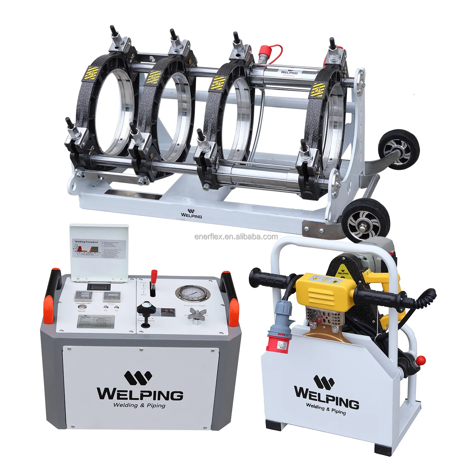 WELPING Automatic Portable Hydraulic HDPE Core Component Thermofusion Butt Welding Machine OEM/ODM 90-250mm Plastic Welders