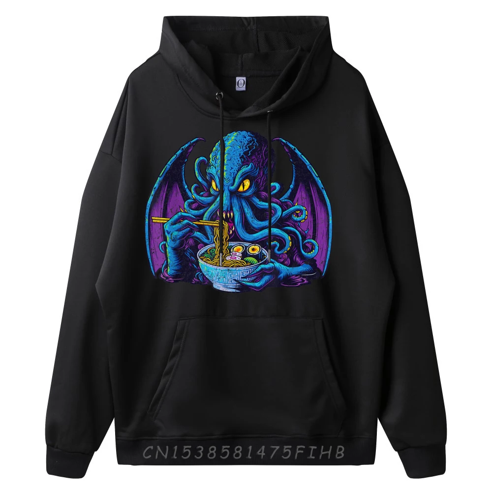 Ramen Cthulhu Japanese Ukiyo-E New Funny Fashion Hoodie Men Camisas De Hombre Print Christmas Sweater