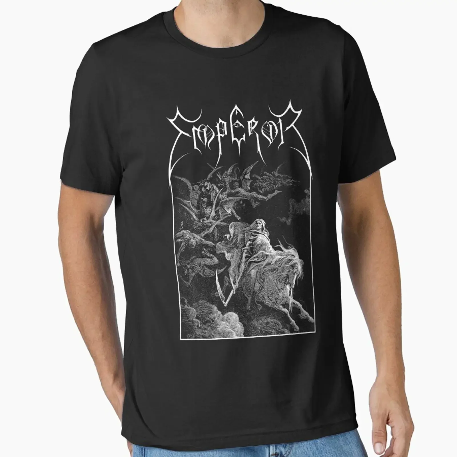 Preview of the artwork Emperor Black Metal 1993 created and sold by Flame vintage Washed graphic Comfortable Casual streetwear