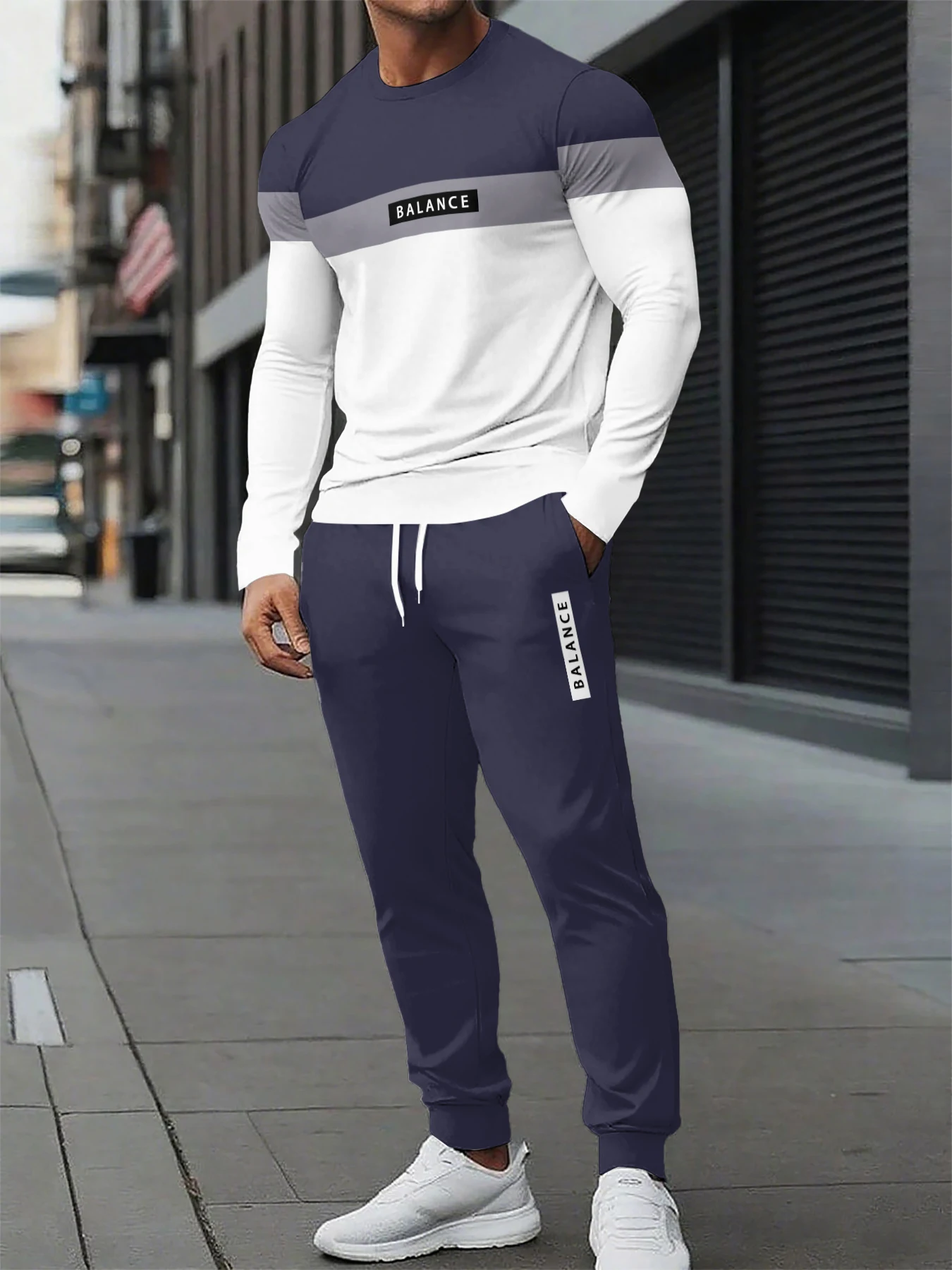 

Hot Autumn/Winter Set American Splicing Letter Style Trendy Men Large Men Adult Waist Pants Unisex