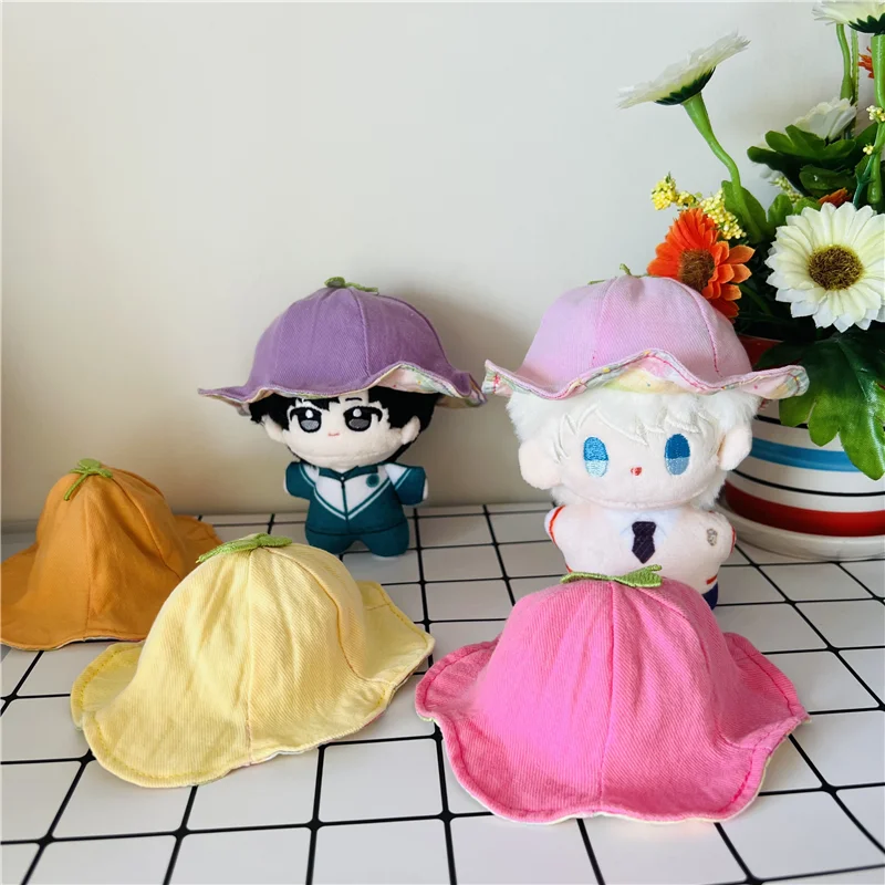 

Lovely 10cm Cotton Doll Hat Idol Plush Doll Candy Colors Hat for 10cm Doll Replacement Accessories Dress Up Gift