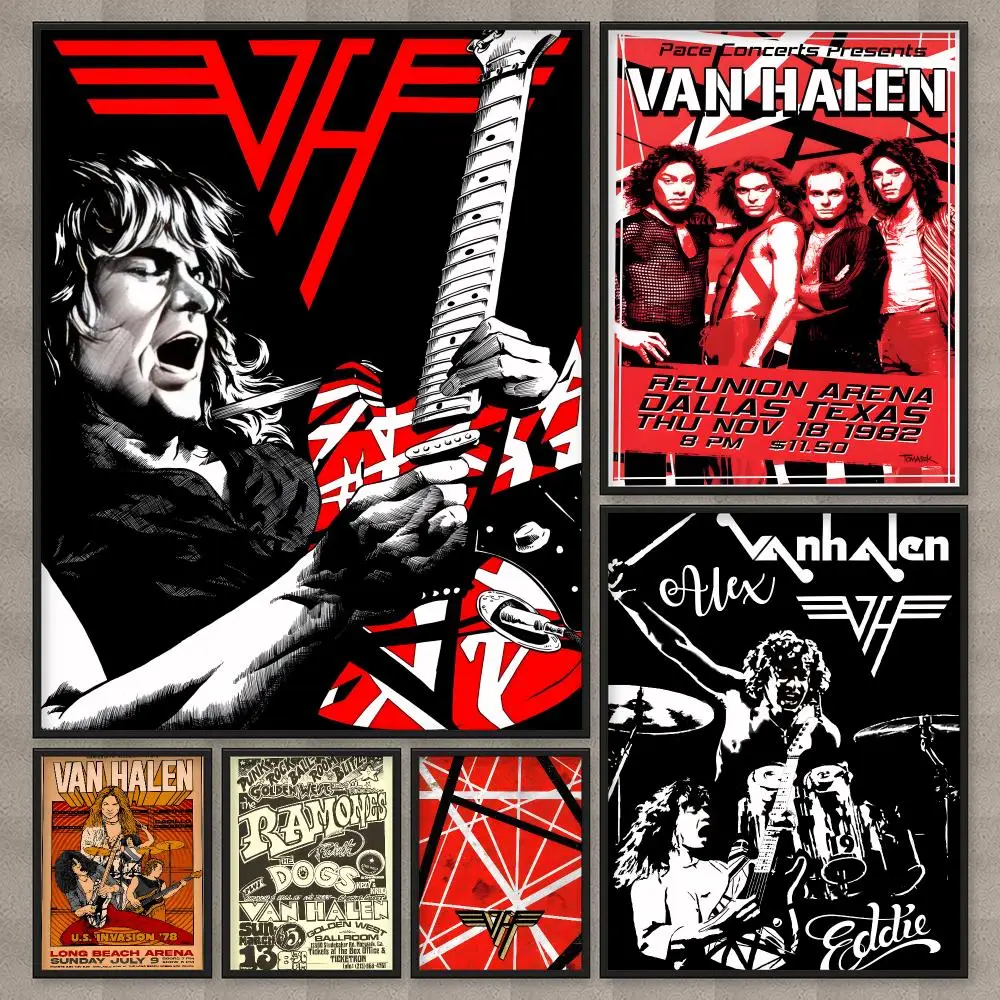 Band V-Van H-Halen - Jump Poster HD Wall Art Home Decor Waterproof Print Bedroom Garage Party Gift
