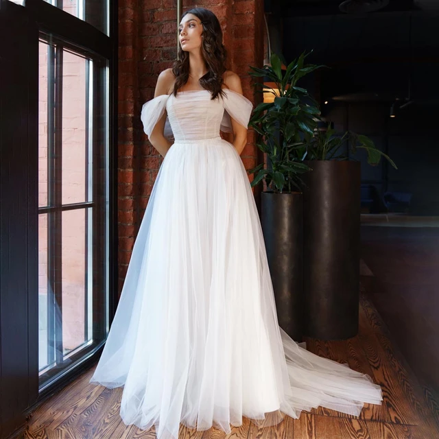 Fashion vestidos de noiva simples para casamento civil