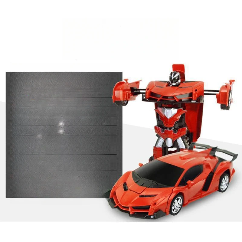 1: 18 Quattro canali Una chiave di ricarica Telecomando Trasformabile Auto Robot Giocattolo per bambini Resistente agli urti
