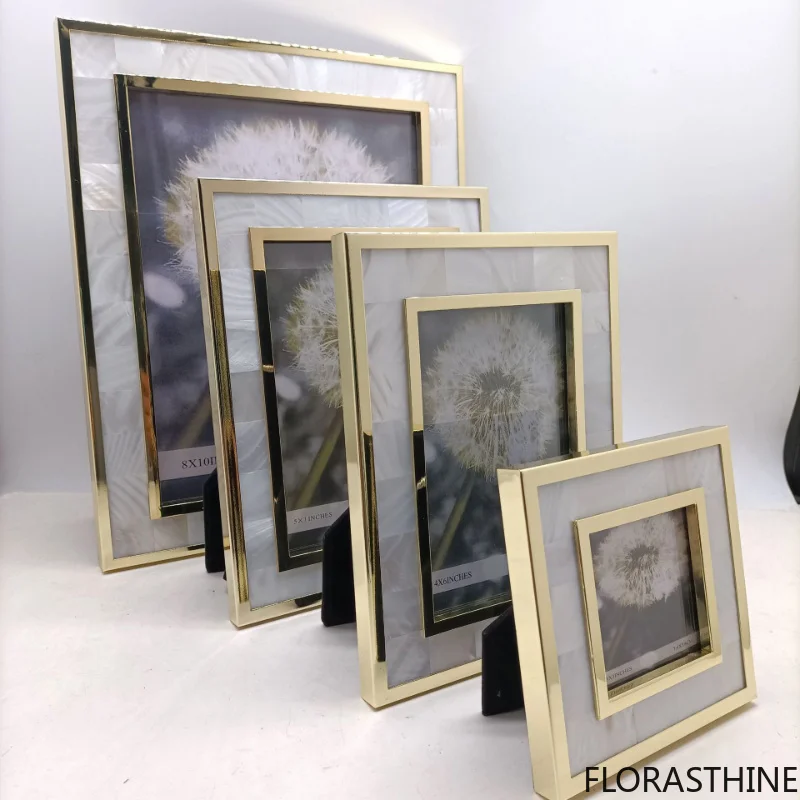 Light Luxury Gold 3-inch, 6-inch, 7-inch, 10-inch Metal Shell Photo Frame, Sample Room Set