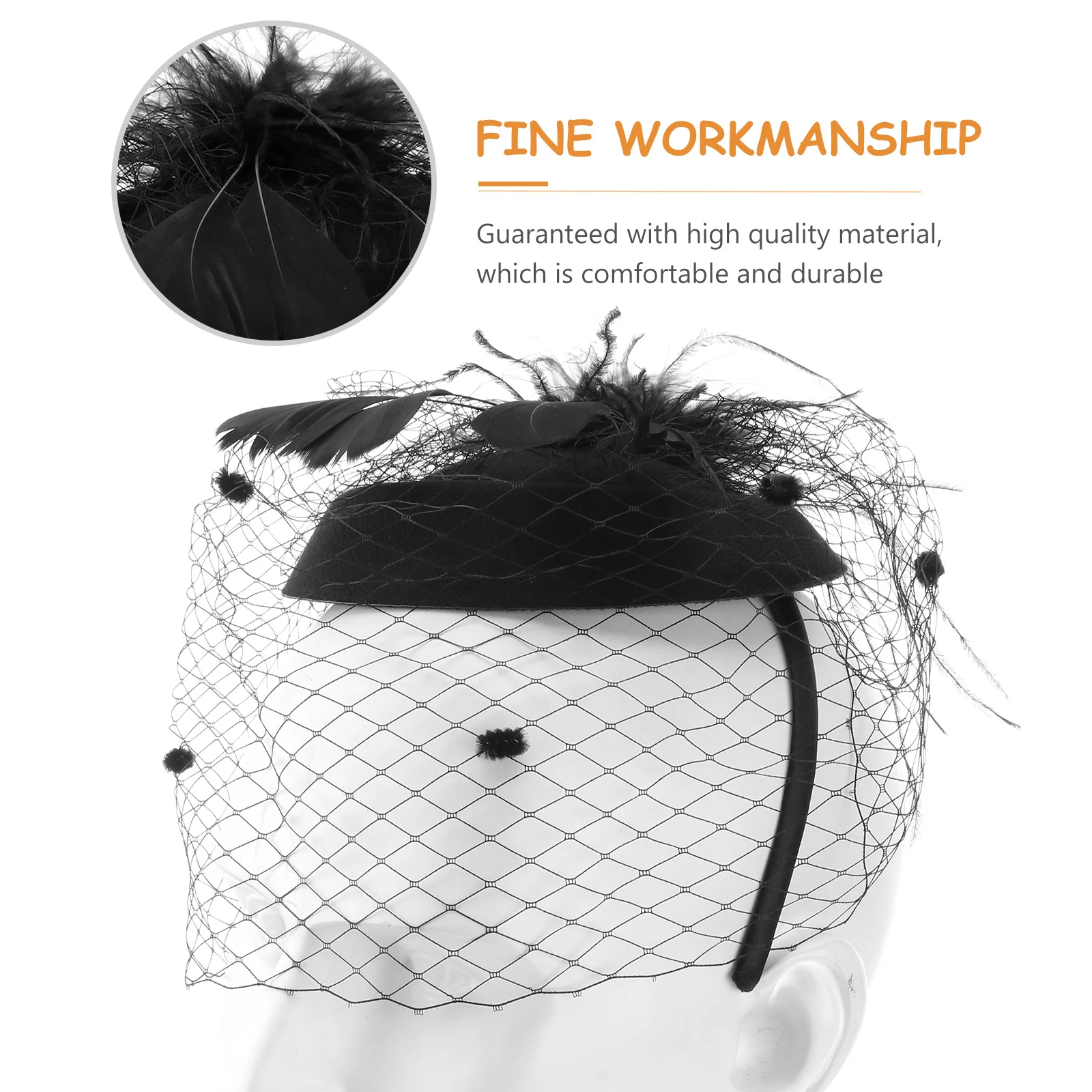 

Elegant Gauze Beret Accessory For Women Bridal Wedding Festival Travel Seaside Vintage Headdress Beige Easy Wear