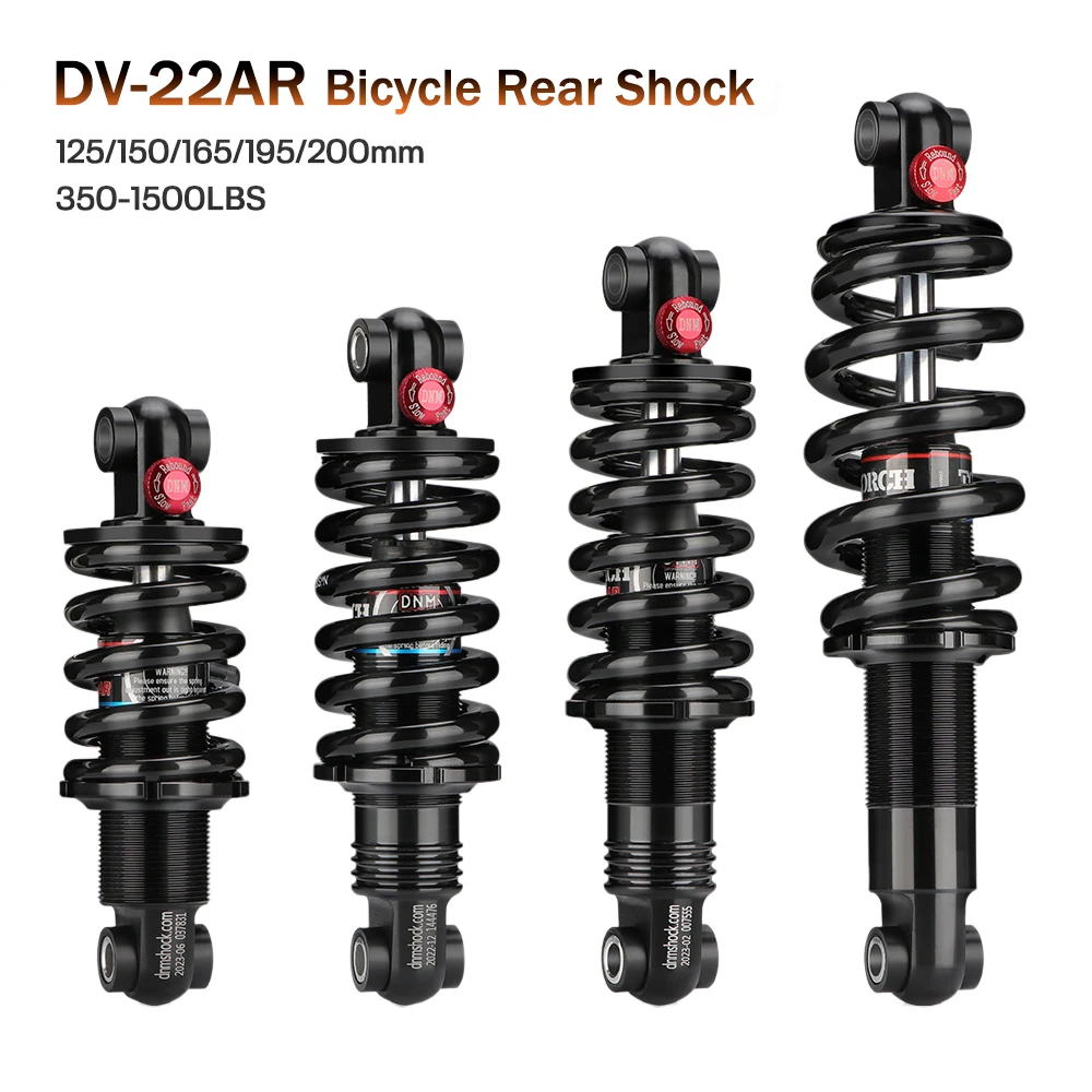 DNM DV-22AR Bicycle Rear Shock Spring Hydrauli Suspension MTB Mountain Folding Bike Back Damper Absorber 125 150 165 190 200mm