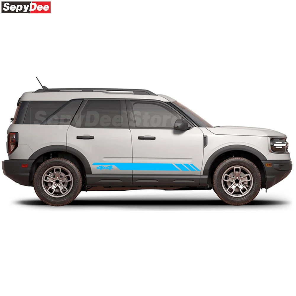 Car Hood Engine Cover Decal 4 X 4 Graphic Body Door Side Stripe Kits Vinyl Stickers for Ford Bronco Sport Car Tuning Accessories